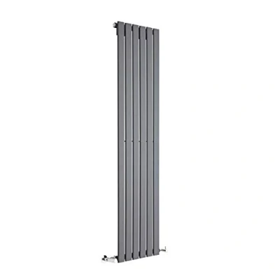 Image of Milano Alpha Anthracite Vertical Single Flat Panel Radiator 1600mm x 420mm