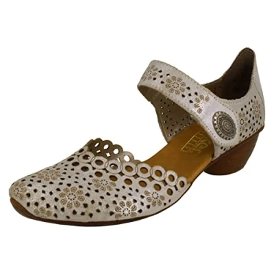 Image of Rieker Pia Womens Open Court Shoes 4 UK Silver