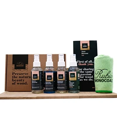 Image of Rubio Monocoat Wood Stain Remover Kit Care &amp; Cleaner Spray for Floor Furniture 4 x 125ml