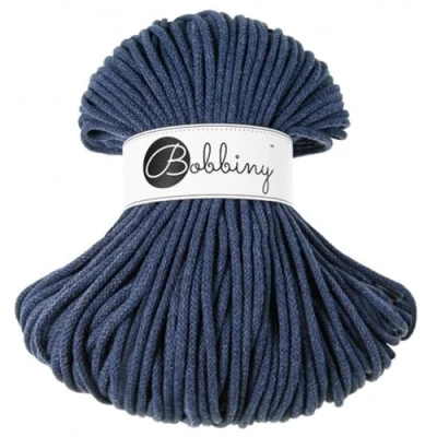 Image of Bobbiny Premium 5mm Braided Macrame Cord (Jeans) 100m