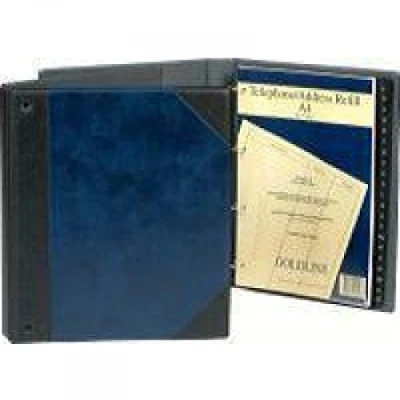 Image of Exacompta Ref GA4/RZ Guildhall Telephone &amp; Address Book Refills, A4 Size, 30 Sheets of 160gsm Paper, Feint Ruled, FSC Certified Compatible with DTAA4/BLUZ
