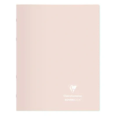 Image of Clairefontaine 981681C Lot de 10 Cahiers Agrafés Koverbook Blush 24x32 cm 96 Pages Lignées avec Marge Papier Blanc 90 g Couverture Polypro Opaque Couleurs Aléatoires