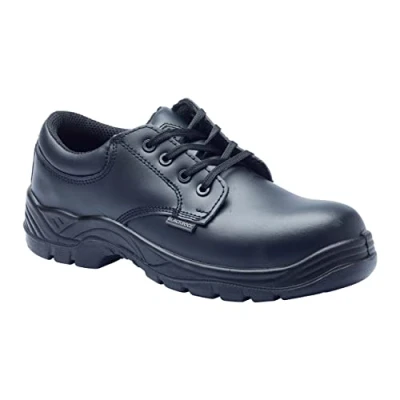 Image of Blackrock S3 Atlas Composite Safety Shoes, Mens Womens Black Leather Boots, Work Toe Cap, Water Resistant, Metal Free Non Metallic Size 7