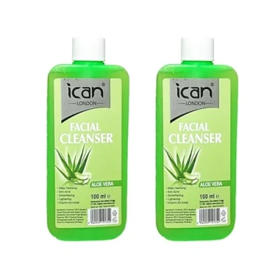 Image of ican London Aloe Vera Deep cleansing Facial Cleanser 2 x 100ml