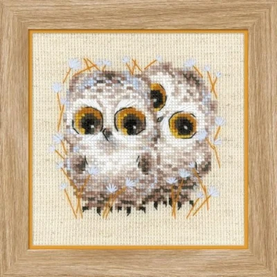Image of RIOLIS Cross Stitch Kit 1755 Little Owls