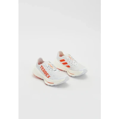 Image of Adidas Terrex Agravic Speed Ultra Trail running shoes, Women&#039;s, Size: 5, Cloud white/impact orange/dash grey Synthetics/textile