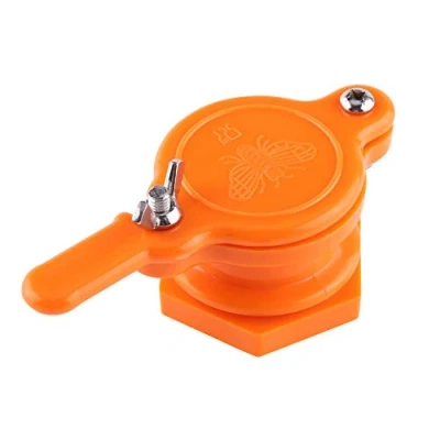 Image of Akozon Plastic Bee Honey Tap Gate Valve Beekeeping Extractor Bottling Tool Beekeeper Equipment(Orange)