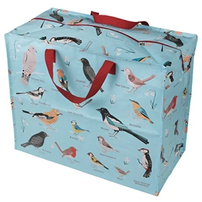 Image of Large Storage Bag with Zip Strong and Durable 55 x 48 28cm 70l Choice of Design (Garden Birds)