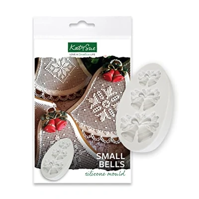 Image of Small Bells Cake Embellishment Silicone Mould for Christmas Decorating,Cupcakes, Sugarcraft, Candies and Clay, Food Safe