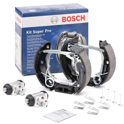 Image of KFSMERC002 brake Set, drum brakes BOSCH 0 204 114 591 with accessories, wheel cylinder MERCEDES BENZ: A Class