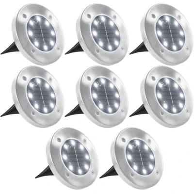 Image of vidaXL Solar Ground Lights 8 pcs LED White