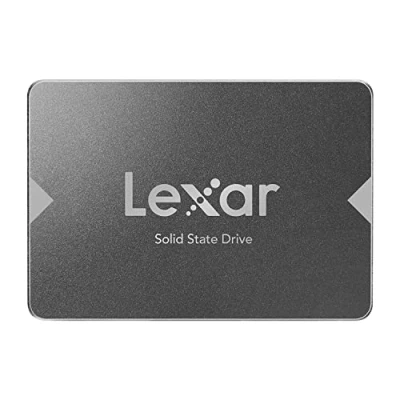 Image of Lexar NS100 2.5 SATA III 6Gb/s Internal 2TB SSD, Solid State Drive, Up to 550MB/s Read, SSD for Laptop, Desktop Computer/PC (LNS100 2TRB), black