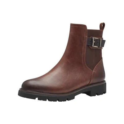 Image of MARCO TOZZI Women&#039; Chelsea 2 25420 43 Boot, Cognac Comb, 6 UK
