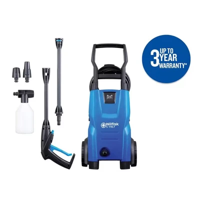 Image of Nilfisk C 110.7 5 High Pressure Washer Mini Power for Patios and Car Cleaner (1400 W), Blue
