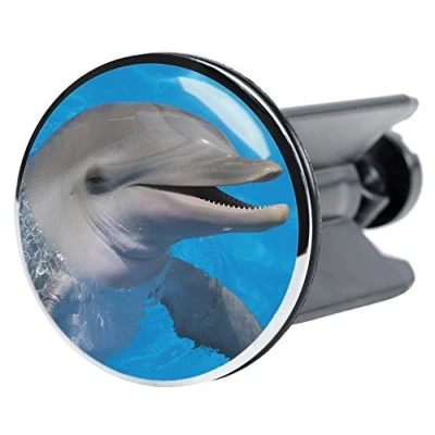 Image of Sanilo Wash Basin Plug Dolphin, Beautiful 40 mm Sink Plug, Easy to Insert into the