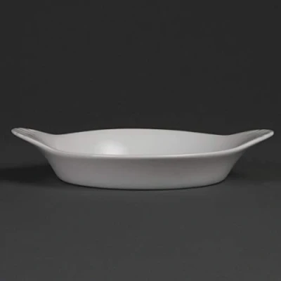 Image of Olympia Whiteware Round Eared Dishes 192X 151mm Porcelain Serving Plates 6pc