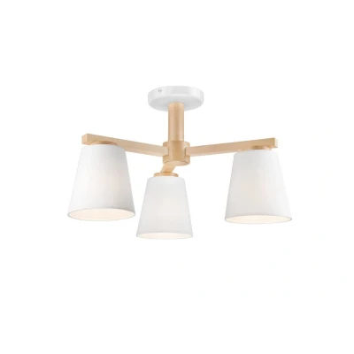 Image of Ellie Multi Arm Semi Flush Ceiling Light White, 3x E27