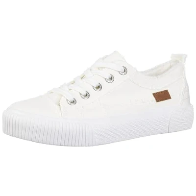 Image of Blowfish Malibu Women&#039;s Clay Sneaker, White Smoked 16oz Canvas, 4 UK