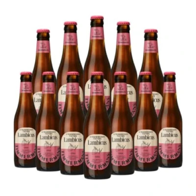 Image of Timmermans Lambicus Strawberry Thyme Belgian Fruit Beer 330ml Bottles 4.0% ABV (12 Pack)