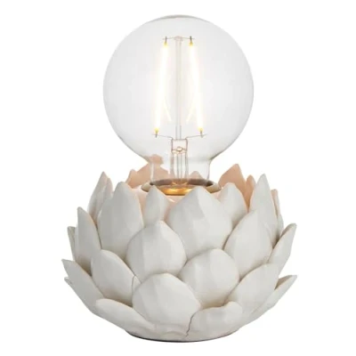Image of Artichoke Complete Table Lamp, Oatmeal Crackle Glaze, Antique Brass Plate