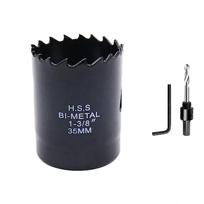 Image of Hole Cutter 35mm LAIWEI Bi Metal Saw, HSS Circular Saw Head, 1.8 mm Thick, Cutting Depth up to 38mm, Suitable for Wood, Plastic, plasterboard and Pipes