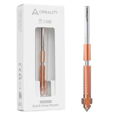 Image of Creality Official K1C Nozzles, Quick Swap 3D Printer Nozzle Kit 0.4mm, Ender 3 V3 Nozzles Copper Alloy and Hardened Steel for K1C, V3, 3V3 Plus Printers