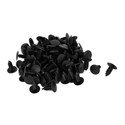 Image of sourcingmap 6.5mm x 6mm Hole Plastic Car Splash Guard Fir Tree Rivets 100pcs