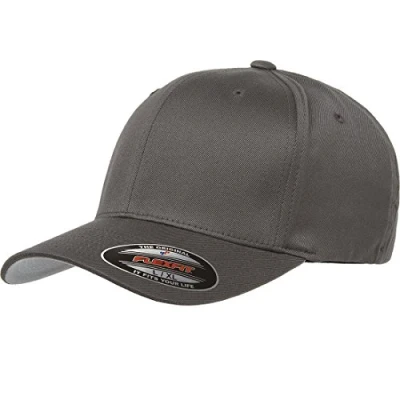 Image of Flexfit Men&#039;s Athletic Baseball Fitted Cap, Dark Gray, L XL