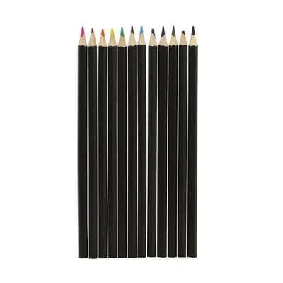Image of The Home Fusion Company 12 x Bold Bright Watercolour Pencils Painting Drawing Sketching Colour Paint Art