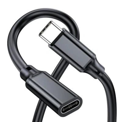 Image of USB C Extension Cable 3.3FT,PD 100W/5A Fast Charging 3.1 Gen2 10Gbps Male to Female Extended Cord Compatible with Magsafe,iPhone 15,MacBook Pro/Air,iPad Pro,Switch,USB Hub,Dell XPS Surface Book