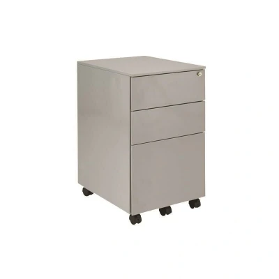 Image of First Steel Under Desk Pedestal 3 Drawer Silver KF98513