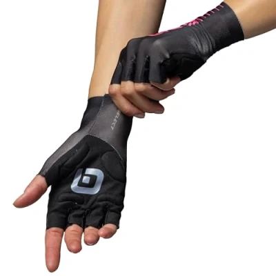 Image of Alé Cycling Unisex Sunselect Crono Summer Gloves, Black/Fluo Pink, 3XL