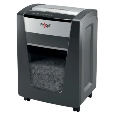 Image of Rexel Momentum X420 Cross Cut Paper Shredder, Shreds 22 20 Sheets (70 80 gsm), 30 Litre Bin, Black, 2104578