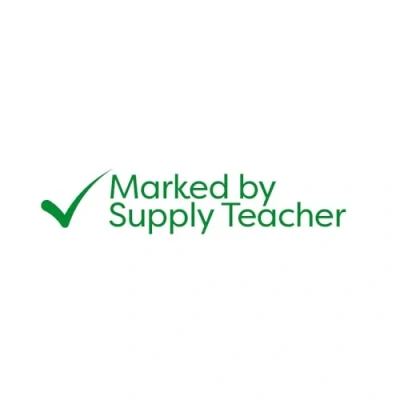 Image of SuperStickers Assessment Stamper for teachers: Marked by Supply Teacher Green Ink
