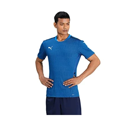 Image of PUMA Men&#039;S Teamcup Jersey Football Shirt, Electric Blue Lemonade, Xxl