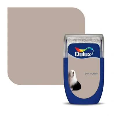 Image of Dulux Walls &amp; Ceilings Tester Paint, Soft Truffle, 30 ml