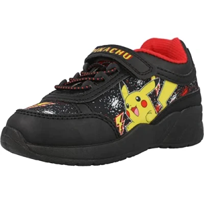 Image of Pokémon Pikachu Parkview Kids Black Trainer Size 12 Child UK