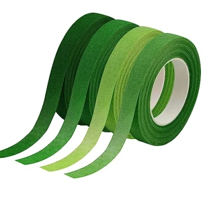 Image of Rjayaa Florist Tape Green, 4 Rolls Floral Arrangement Supplies Flower Tapes Sticky Stem Wrap for Bouquet Flowers Wrapping Craft Projects DIY