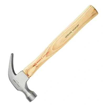 Image of Spear &amp; Jackson SJ CAH20 Adze Eye Claw Hickory Hammer, Blue, 20 oz.