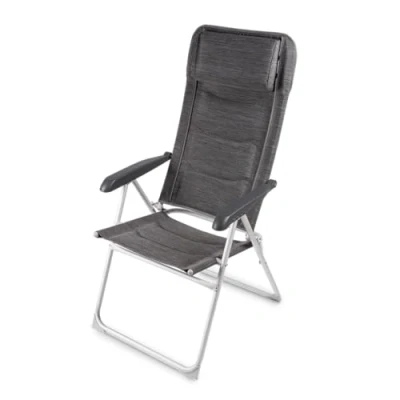 Image of Kampa Dometic Comfort Modena Chair Reclining, Durable, Grey, Powder Coated Steel Frame, Dura Mesh PVC Fabric, 6 Backrest Positions, Lightweight, Comfortable, Portable, Outdoor