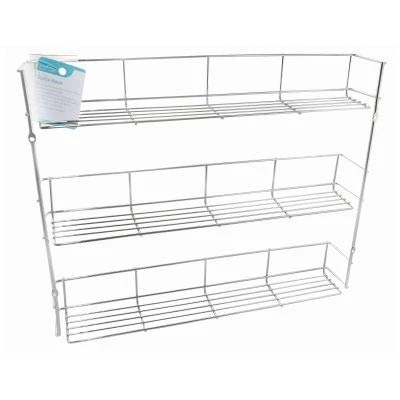 Image of Ashley HOUSEWARES BB SR009 3 Tier Spice Rack, Chrome, Silver