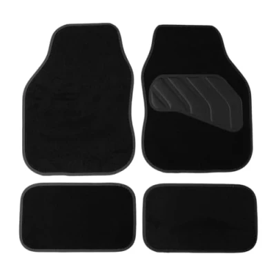 Image of Sakura SS5470 Car Carpet Mats, Black, Pastel, Set of 4