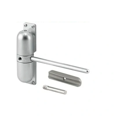 Image of SATIN CHROME Surface Mounted Spring Door Closer GIBCLOSER 1Hr Fire Rated