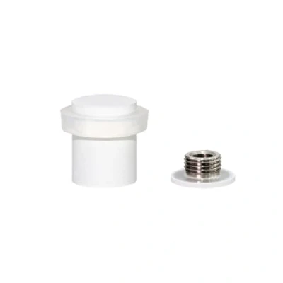 Image of EVI Herrajes Door Stop Threaded Base Natural Silicone Rubber Stainless Steel Includes Screw + Mounting Plug Mod. I 181
