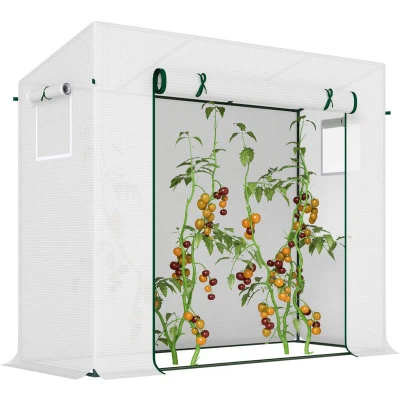 Image of Outsunny 200x76x168cm Walk in Garden Greenhouse Tomato Plant House Durable Frame845 144V01WT