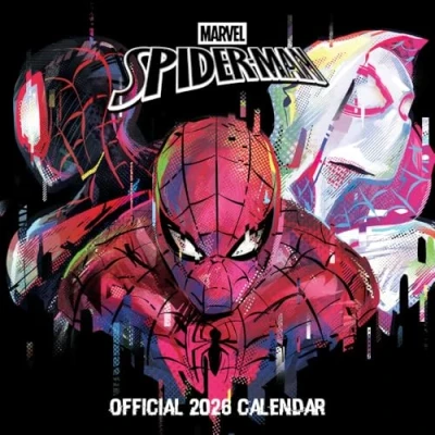 Image of 2026 CALENDAR MARVEL SPIDER MAN MONTH TO VIEW SQUARE WALL OFFICIAL PRODUCT