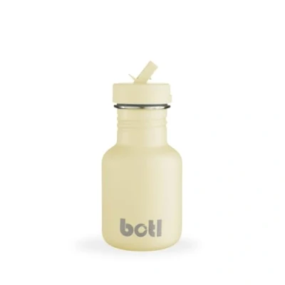 Image of BOTL Tough Canteen Water Bottle with Matching Leakproof Straw Lid, Stainless Steel Bottle, Non Insulated, Eco 350ml (Banana)