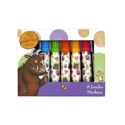 Image of Robert Frederick Set of 8 Jumbo Marker Pens for Children Gruffalo Design Perfect Ages 3 Years Upward