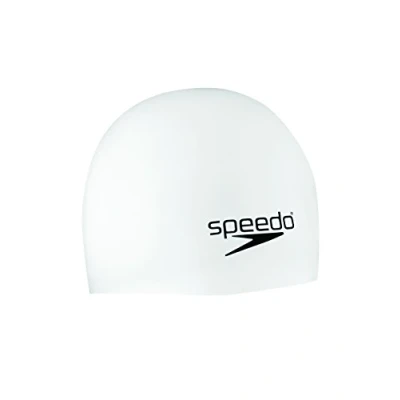 Image of Speedo Unisex Adult Silicone Elastomeric Swimming Cap White