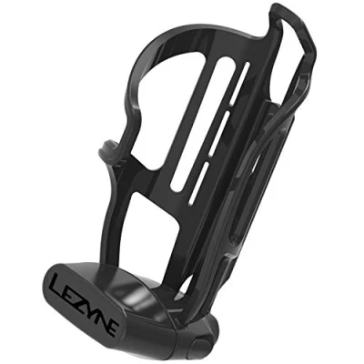 Image of Lezyne Flow Storage Cycling Bottle Cage Black/Bicycle Cycle Bike Mountain Road Bracket Water Bidon Flask Carrier Mount CO2 Cartridge Tyre Lever Repair Emergency Tool Holder Lightweight Accessories